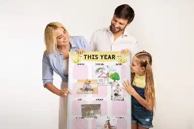 Wall cork memo board Annual calendar