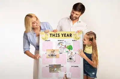 Wall cork memo board Annual calendar