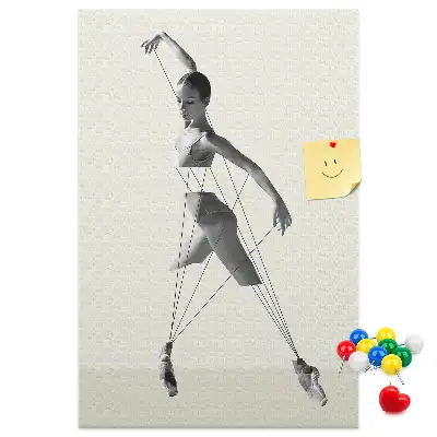 Cork Note Board Ballerina