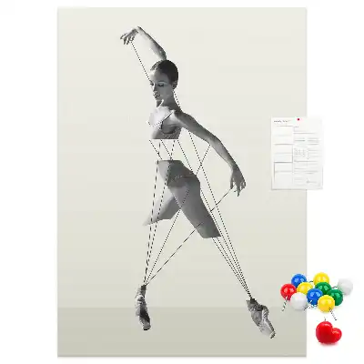 Cork Note Board Ballerina
