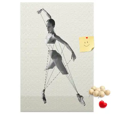 Cork Note Board Ballerina