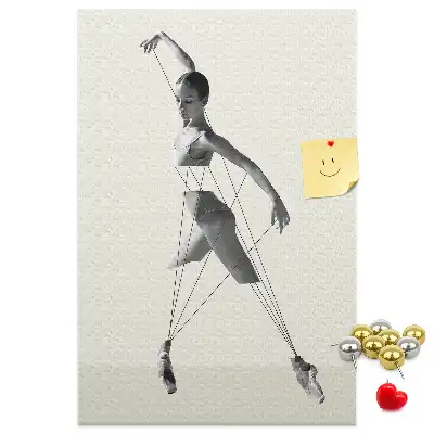 Cork Note Board Ballerina