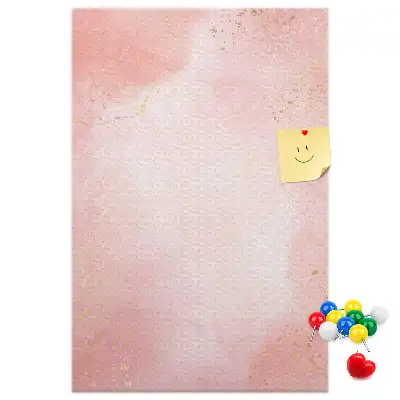 Wall cork memo board Pink marble