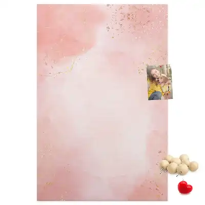 Wall cork memo board Pink marble