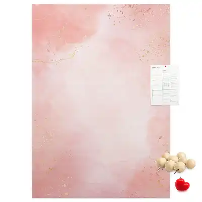 Wall cork memo board Pink marble