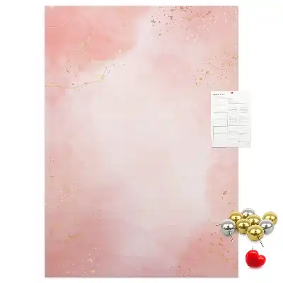 Wall cork memo board Pink marble