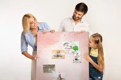 Wall cork memo board Pink marble