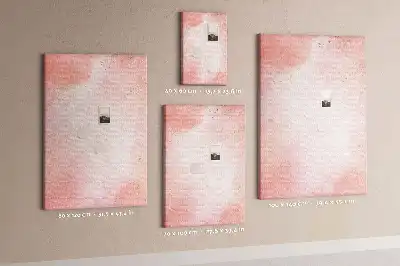 Wall cork memo board Pink marble