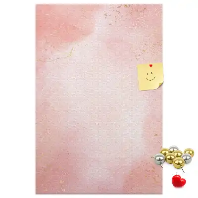 Wall cork memo board Pink marble