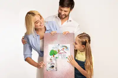 Wall cork memo board Pink marble
