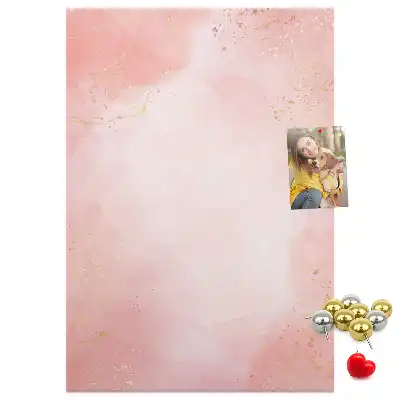 Wall cork memo board Pink marble