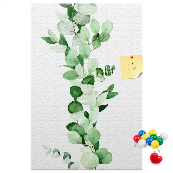 Branch with leaves cork pin board