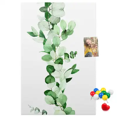 Branch with leaves cork pin board