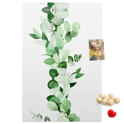 Branch with leaves cork pin board