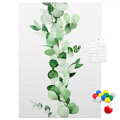 Branch with leaves cork pin board
