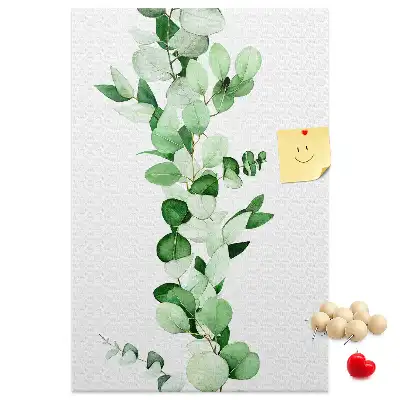 Branch with leaves cork pin board