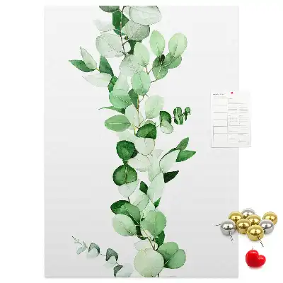 Branch with leaves cork pin board