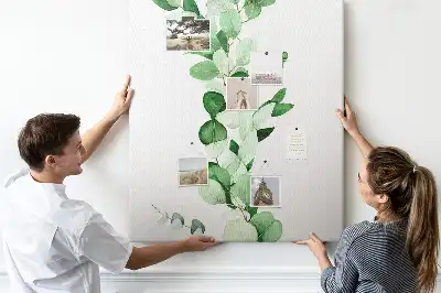 Branch with leaves cork pin board
