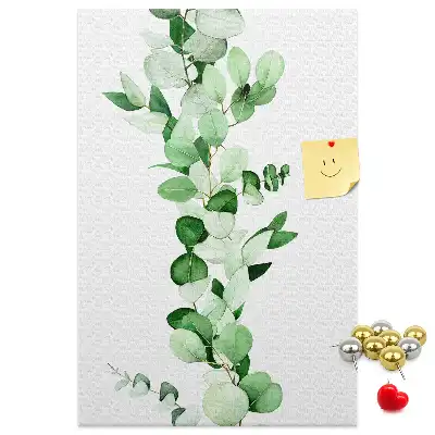 Branch with leaves cork pin board