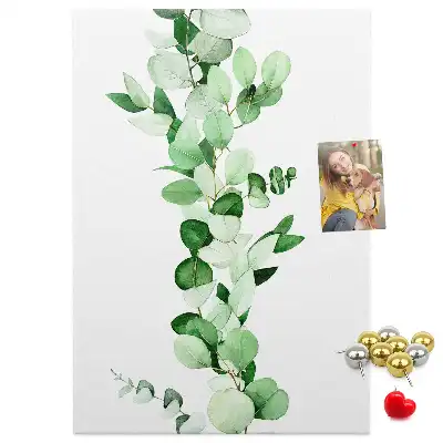 Branch with leaves cork pin board