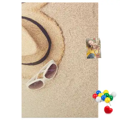 Cork Note Board Holiday sand from the trip