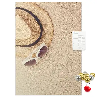 Cork Note Board Holiday sand from the trip