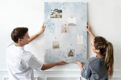 Wall cork memo board Flower sketch