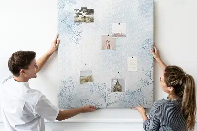 Flower sketch wall cork memo board