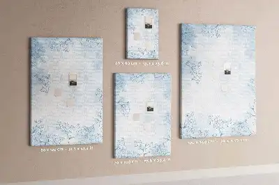 Wall cork memo board Flower sketch