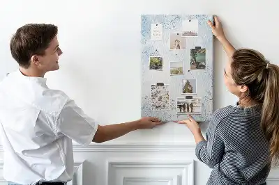Flower sketch wall cork memo board