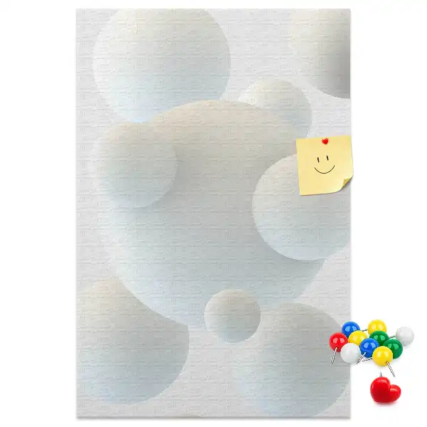 Sports ball abstraction cork pin board