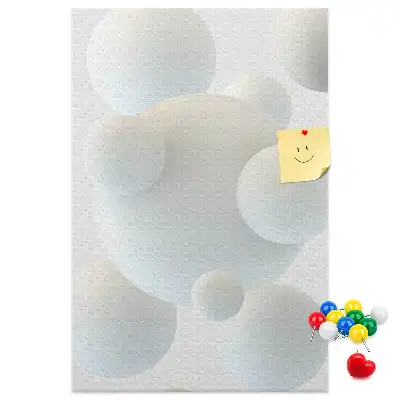 Sports ball abstraction cork pin board