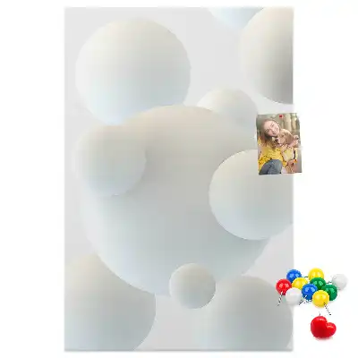 Sports ball abstraction cork pin board