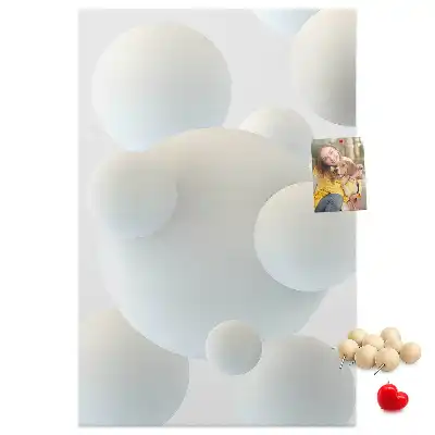 Sports ball abstraction cork pin board