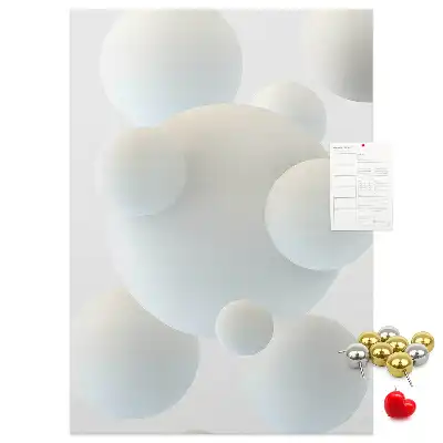 Sports ball abstraction cork pin board