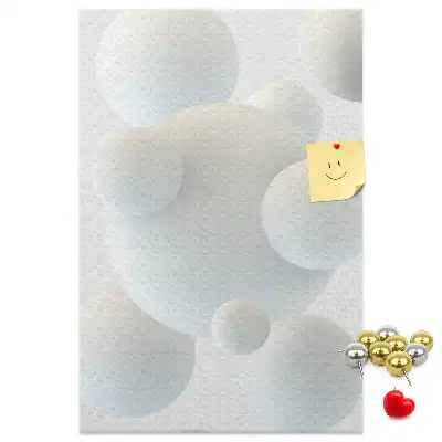 Sports ball abstraction cork pin board