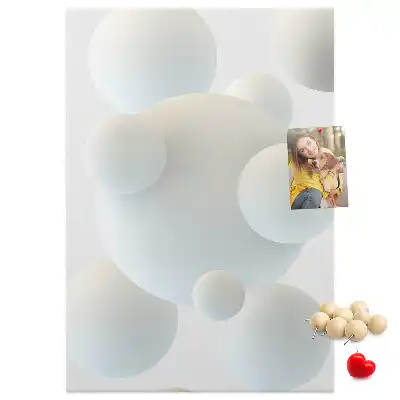 Sports ball abstraction cork pin board