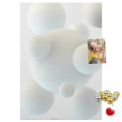 Sports ball abstraction cork pin board