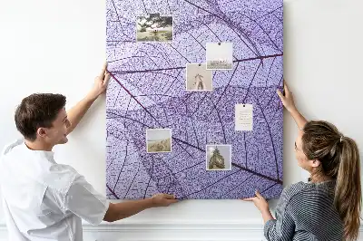 Leaf structured cork note board