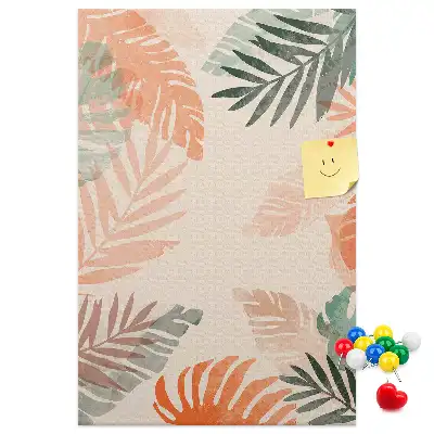 Wall cork memo board Palm leaf finish