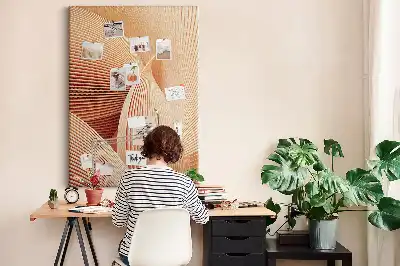 Subtle pattern cork pin board