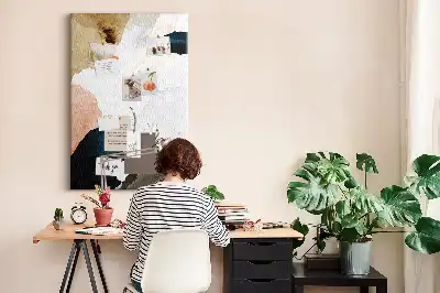 Wall cork memo board Watercolor abstraction