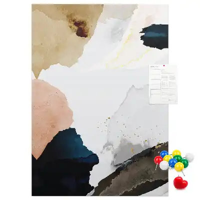 Wall cork memo board Watercolor abstraction
