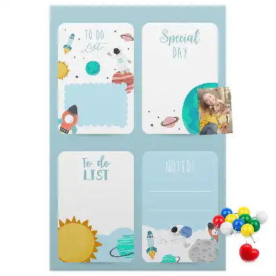 Galaxy Theme Cork Note Board Planner