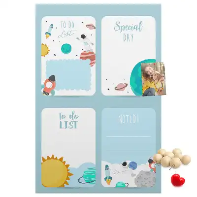 Galaxy Theme Cork Note Board Planner