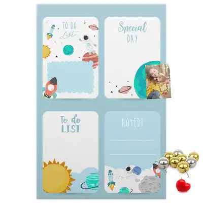 Galaxy Theme Cork Note Board Planner