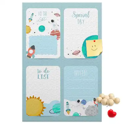 Galaxy Theme Cork Note Board Planner
