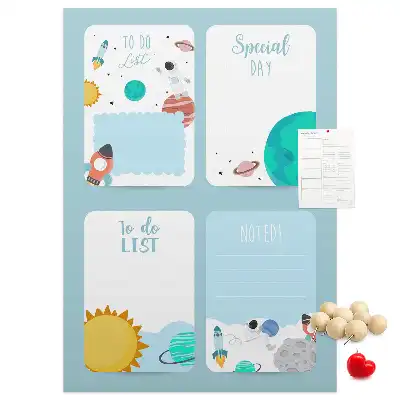 Galaxy Theme Cork Note Board Planner