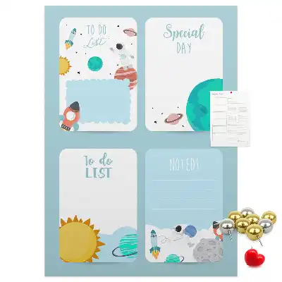 Galaxy Theme Cork Note Board Planner