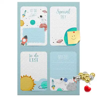 Galaxy Theme Cork Note Board Planner